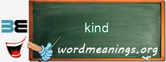 WordMeaning blackboard for kind